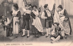 Vintage Postcard  Sorrento La Tarantella Italian Culture Dancing