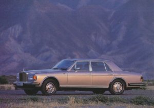 Rolls Royce Silver Spirit Car in Mountain Range Postcard