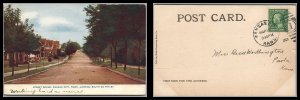 Abro Stamps US 1909 Kansas City Kans, Looking South on 9th Street Post card PC