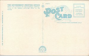 Vtg 1920s The Government Printing Office Washington DC Postcard