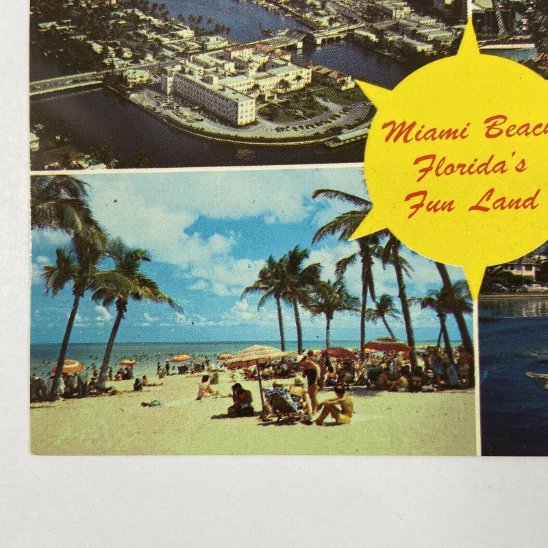 Fun Land 4 Pictures Miami Beach Florida Vacation Beach Gold Coast Postcard