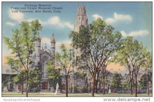 Connecticut New Haven Harkness Memorial Tower And Dwight Memorial Chapel