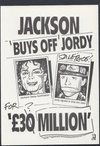 Headline Postcard - Music - Michael Jackson 'Buys Off' Jordy   RR2522