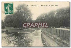 Old Postcard Chantilly The big Cascade Canal