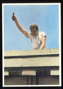 Actor James Dean Postcard, Wearing T-Shirt With Arm Raised