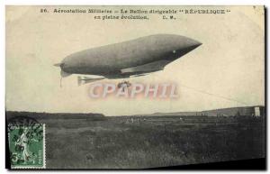 Old Postcard Jet Aviation Zeppelin Airship Republic in the Evolution