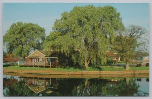 Blue Coat Inn & Sailing Eagle Tavern~Reflection On Silver Lake~Dover DE~Vtg PC