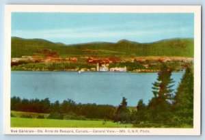 Ste. Anne De Beaupre Quebec Canada Postcard General View c1950's Vintage