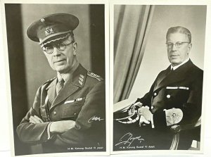 Vintage Postcard Lot (2) Crown Prince of Sweden Gustaf VI Adolf RPPC Uniform
