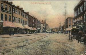 Newburyport MA State St. c1910 Postcard #1