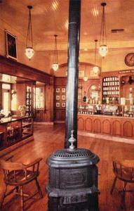 Disneyland, Drugstore, Pot-bellied Stove, Upjohn's,  Old Postcard,