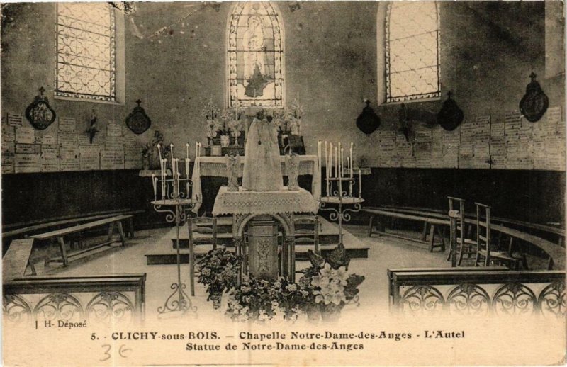 CPA AK CLICHY-sous-BOIS Chapelle N - D. des Anges L'Autel (569420)
