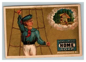 Vintage 1880's Victorian Trade Card Kendall MFG Co Home Soap Providence RI