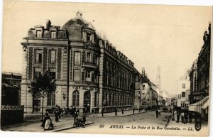 CPA ARRAS - La Poste et la rue gambetta (198884)