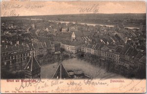 Netherlands Groet Uit Maastricht Panorama Vintage Postcard 09.37