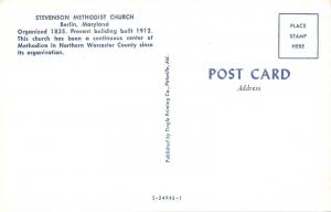 Berlin Maryland~Stevenson Methodist Church~1950s Postcard