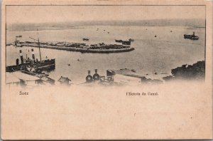 Egypt Suez Canal Entrance Vintage Postcard C126