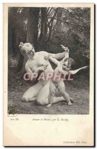 Old Postcard Love and malice E Deully Angel