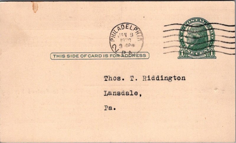 Postcard Theodore Presser Music Publishers Dealers Philadelphia PA 1920