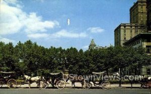 Carriages on 59th Street - New York City Postcards, New York NY Postcard