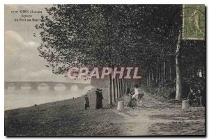 Old Postcard Gien Loiret Square Port au Bois