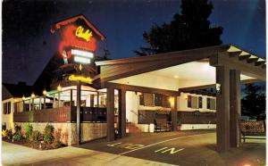 Santa Monica Chalet Frascati Restaurant Entrance Neon Sign 2201 Wilshire 1955 CA