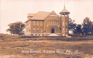 Lisbon Falls ME High School RPPC Postcard