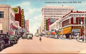Arkansas Little Rock Looking Down Main Street