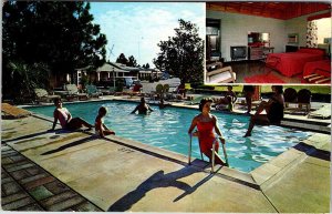 Postcard SWIMMING POOL SCENE Santee South Carolina SC AN7807