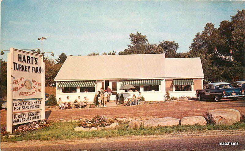 1950s Meredith New Hampshire Harts Turkey Farm Restaurant Colorpicture 11737