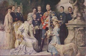 ROYALTY GERMANY, Kaiser Wilhelm II, Imperial Family, Dog,Uniforms, Pre- 1918