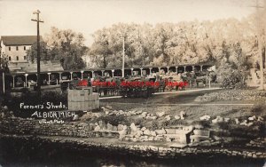 MI, Albion, Michigan, RPPC, Farmers Sheds, Grant Photo