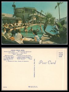 ABRO US Unused Card Cabana Beach Motel West Beach Biloxi Miss.