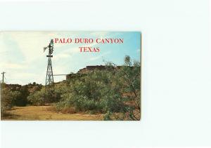 Vintage Postcard Windmill Palo Duro Canyon Texas Paul Greens Texas  # 3222