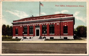 Postcard Post Office in Independence, Kansas