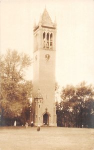 J46/ Ames Iowa RPPC Postcard c1910 State College Tower Campus 77