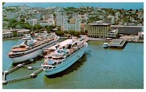 Puerto Rico San Juan , Cruise ships docked at Pier  1 m Sea Venture, Skyward