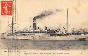 Europe Chargeurs Reunis Ship Postal Used Unknown 