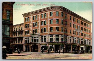 1912  North Adams   Massachusetts  The Richmond Hotel  Postcard