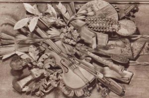 Petchworth House Violin Violins Engravings Sculpture Sussex Postcard