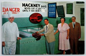 Hackney's Seafood Restaurant Atlantic City New Jersey NJ Lobster Pool Postcard