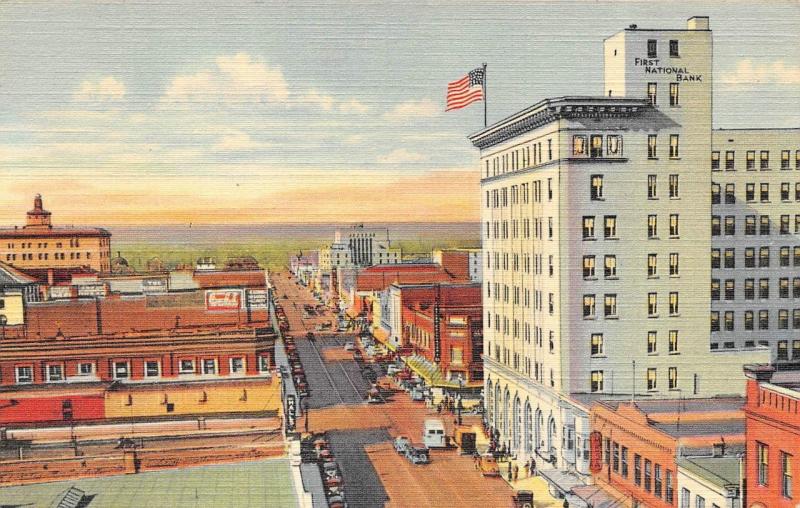 ALBUQUERQUE, NM New Mexico  CENTRAL AVENUE~West   FIRST NATIONAL BANK  c1940's