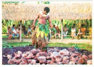 Fiji Beqa Fire Walking Firewalking Postcard 1980s-1990s