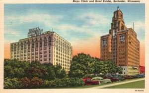 Vintage Postcard 1944 Mayo Clinic And Hotel Kahler Rochester Minnesota MN