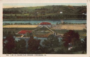 J79/ Lynchburg Virginia Postcard c1910 YMCA Island Play Ground 324