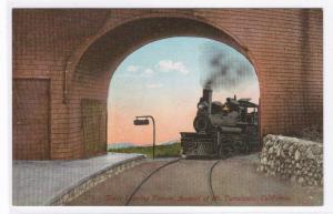 Railroad Train Summit Mt Tamalpais CA 1910c postcard