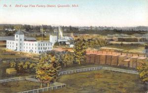 Greenvile Michigan Factory District Birdseye View Antique Postcard K19482