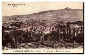 Postcard Old St Germain Leybron General view and turn Moncelet