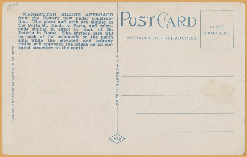 New York City, Manhattan Bridge Approach - 