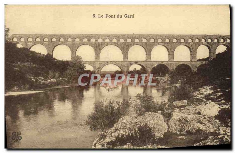 Old Postcard The Pont Du Gard Aqueduct